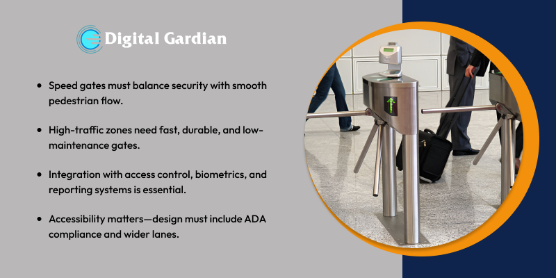 enhancing security and access control using speed gates