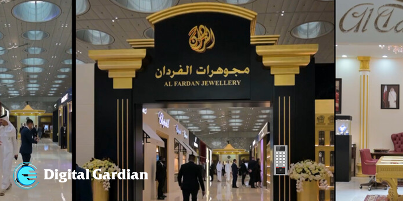 secure fingerprint access system at alfardan jewellery